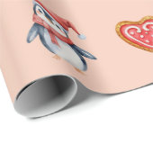 Weihnachts-Pinguin-Geschenkverpackungspapier Geschenkpapier (Rolleneckpunkt)