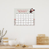 Weihnachts-Pinguin-Kinderdusche schätzt den Fällig Poster (Küche)