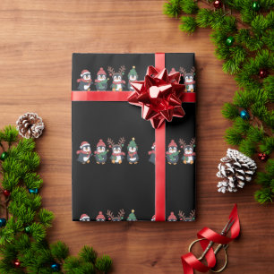 Weihnachts-Pinguin-Liebhaber Süße Tiere Familie Xm Geschenkpapier