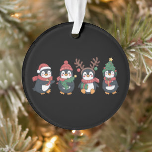 Weihnachts-Pinguin-Liebhaber Süße Tiere Familie Xm Ornament