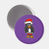 Weihnachts-Pinguin  Magnet (Vorderseite/Rückseite)