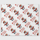 Weihnachts Pinguin Matte Wrapping Paper, 30" x 6' Geschenkpapier (Flach)