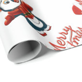 Weihnachts Pinguin Matte Wrapping Paper, 30" x 6' Geschenkpapier (Rolleneckpunkt)