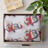 Weihnachts-Pinguin mit Lichtern Seidenpapier (Geschenk)