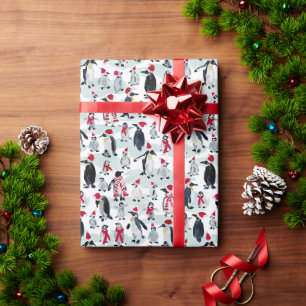 WEIHNACHTS-PINGUIN-PARTY GESCHENKPAPIER