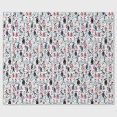 WEIHNACHTS-PINGUIN-PARTY GESCHENKPAPIER (Flach)