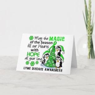 Weihnachts-Pinguine-Lyme-Krankheit Feiertagskarte
