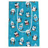 Weihnachts-Pinguine Mittlere Geschenktüte (Rückseite)
