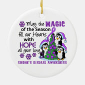 Weihnachts-Pinguine-Morbus Keramikornament (Hinten)