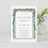 Weihnachts-Pinienfest Einladung (Stehend Vorderseite)