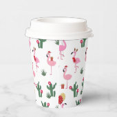 Weihnachts-Pink Flamingo Feierabend Pappbecher (Rechts)