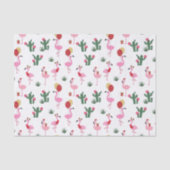 Weihnachts-Pink Flamingo Feierabend Seidenpapier (Vorderseite)