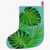 Weihnachts Pink Flamingo Tinkelleuchten Großer Weihnachtsstrumpf (Rückseite)