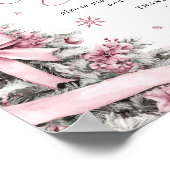 Weihnachts-Pink-Kinderdusche-WindelnRaffle-Zeichen Poster (Ecke)