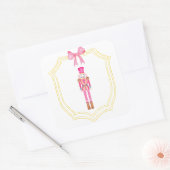 Weihnachts-Pink-Nutcracker-Aufkleber Quadratischer Aufkleber (Umschlag)