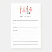 Weihnachts-Pink-Nutcracker-Schreibtischnachricht Post-it Klebezettel (Vorderseite)