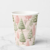 Weihnachts-Pink-Tasse. Pappbecher (Rückseite)