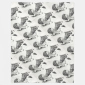 Weihnachts Pinto Paint Horse und Santa Fleecedecke (Vorderseite)