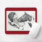 Weihnachts Pinto Paint Horse und Santa Mousepad (Mit Mouse)