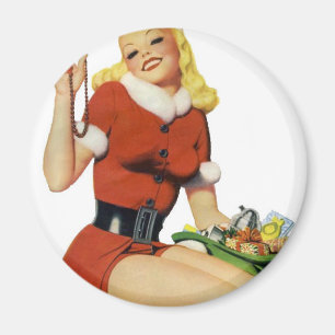 Weihnachts-Pinup Magnet