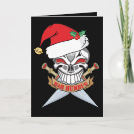 Weihnachts-Piratenschädel Feiertagskarte