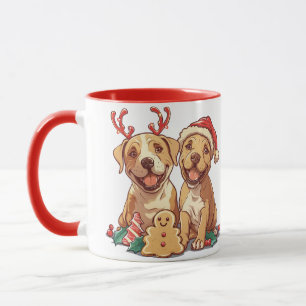 Weihnachts-Pit Bull-Hunde Tasse