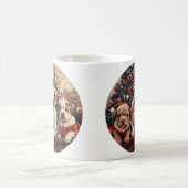 Weihnachts Pit Bull Welpen Hunde Kaffeetasse (Mittel)