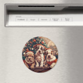 Weihnachts-Pit-Bull-Welpen Magnet (In Situ (Geschirrspüler))