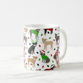 Weihnachts-Pitbull-Hunde Tasse (VorderseiteRechts)