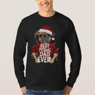 Weihnachts-Pitbull-Vater Ever-Design T-Shirt