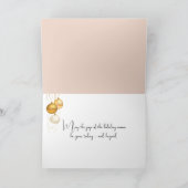 Weihnachts-Pixie-Fairy spielt Harfe Karte (Innenseite)