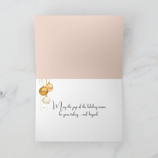 Weihnachts-Pixie-Fairy spielt Harfe Karte (Innenseite)