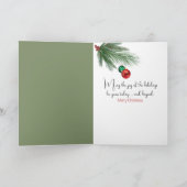 Weihnachts-Pixie-Fairy spielt Harfe Karte (Innenseite)