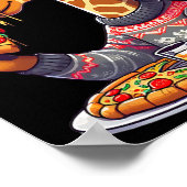 Weihnachts-Pizza-Giraffe  Poster (Ecke)