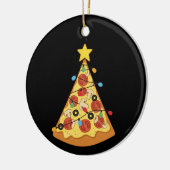 Weihnachts-Pizza-Liebhaber-Feierabendessen Weihnac Keramik Ornament (Links)