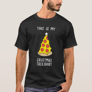Weihnachts Pizza Slice Funny Tree T-Shirt