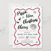 Weihnachts-Pizza und Party Einladung (Vorderseite)