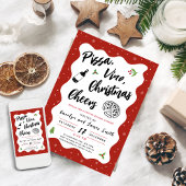 Weihnachts-Pizza und Party Einladung