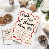 Weihnachts-Pizza und Party Einladung