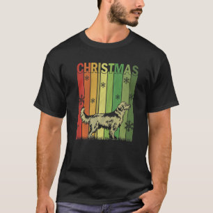 Weihnachts-PJ-Passende Retro-Golden-Retriever-Hund T-Shirt
