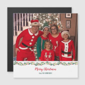 Weihnachts-PJs Family Foto Challenge Magnetkarte (Vorne/Hinten)