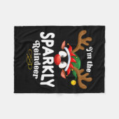 Weihnachts-Pjs Funkelnd Weihnachtsrentierspiele Fleecedecke (Vorderseite (Horizontal))