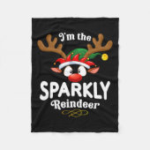 Weihnachts-Pjs Funkelnd Weihnachtsrentierspiele Fleecedecke (Vorderseite)