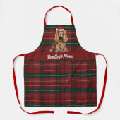 Weihnachts-Plaid Cocker Spaniel Hund Weihnachten Schürze (Vorderseite)