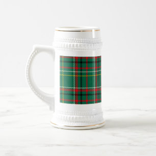 Weihnachts-Plaid Grün Muster-23914 Bierglas