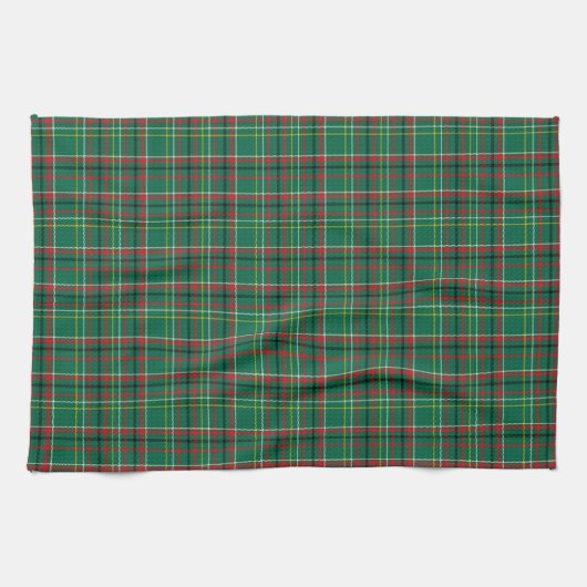 Weihnachts-Plaid-Grün-Muster-23914 Geschirrtuch (Horizontal)