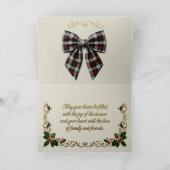 Weihnachts-Plaid im Prepper-Stil Feiertagskarte (Innenseite)