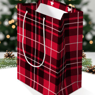 Weihnachts-Plaid Rustikal Rot Klassisches Ferien-T Mittlere Geschenktüte