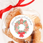 Weihnachts-Plätzchen-Austausch  Runder Aufkleber