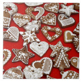 Weihnachts-Plätzchen mit Ingwer Fliese (Vorderseite)